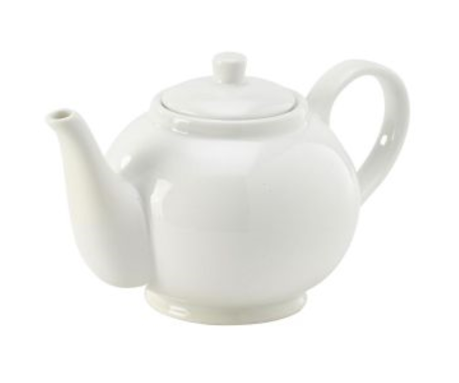 Genware Porcelain Round Teapot 45cl/15.75oz(Pack of 6)