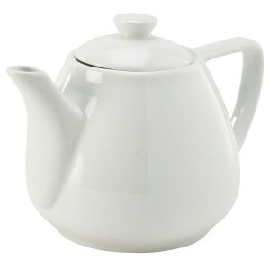 Genware Porcelain Contemporary Teapot 45cl/16oz(Pack of 6)