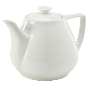 Genware Porcelain Contemporary Teapot 92cl/32oz(Pack of 6)