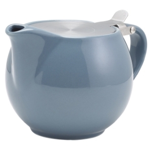 GenWare Porcelain Grey Teapot with St/St Lid & Infuser 50cl/17.6oz(Pack of 6)