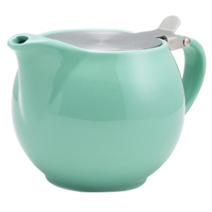 GenWare Porcelain Green Teapot with St/St Lid & Infuser 50cl/17.6oz(Pack of 6)