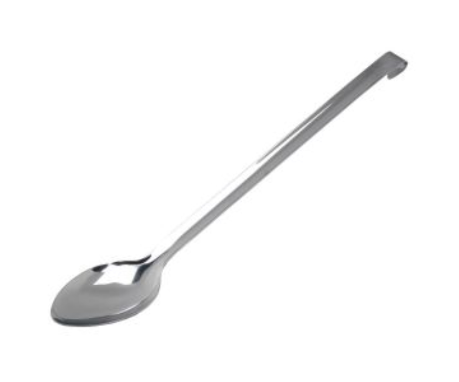 Genware Stainless Steel Serving Spoon 350mm With Hook Handle