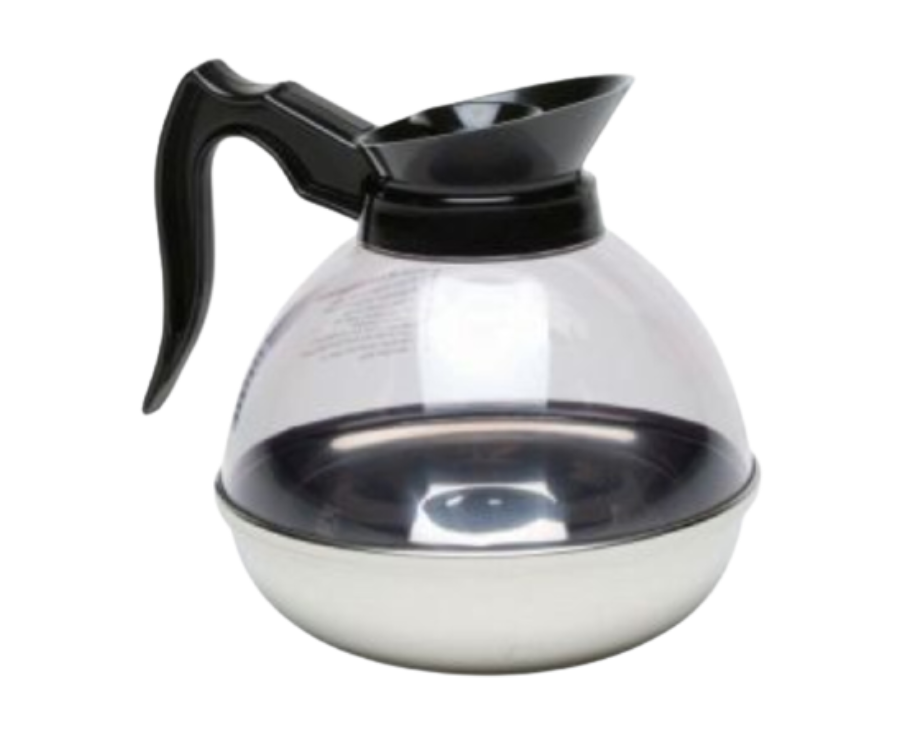Genware Coffee Decanter Clear Top/Stainless Steel Base 1.9L/64oz