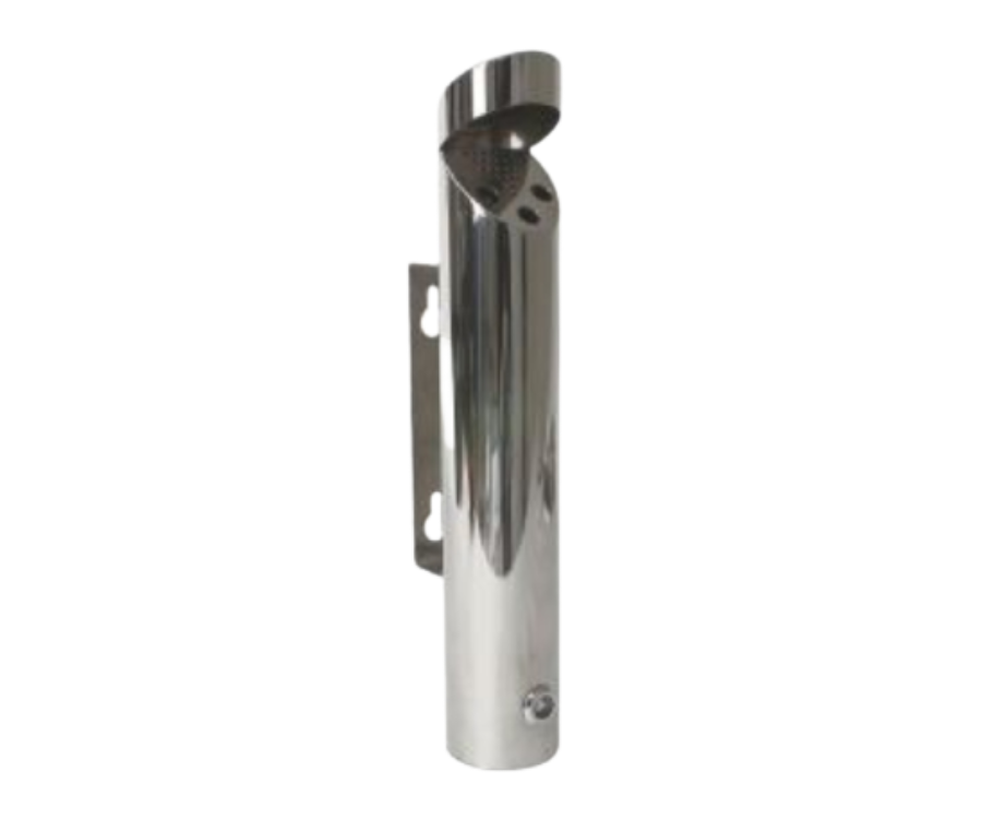 Genware Cylinder Wall-Mounted Stainless Steel Ashtray 46X7.5cm