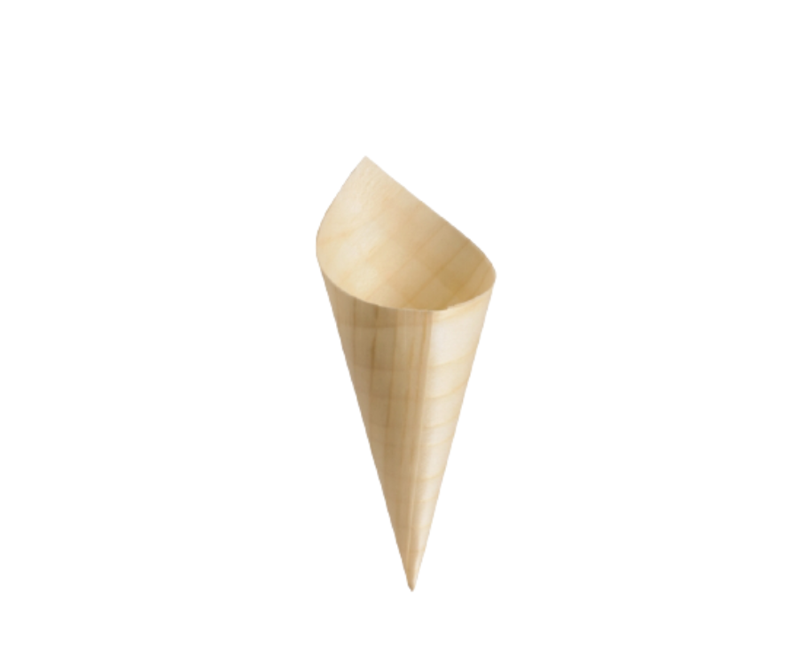 TableCraft Bamboo Mini Serving Cone (50 per pack)(5x5.5x12.5cm/45ml)