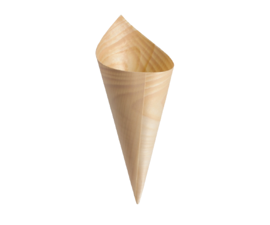 TableCraft Bamboo Small Serving Cone (50 per pack)(6.5x7x15cm/90ml)