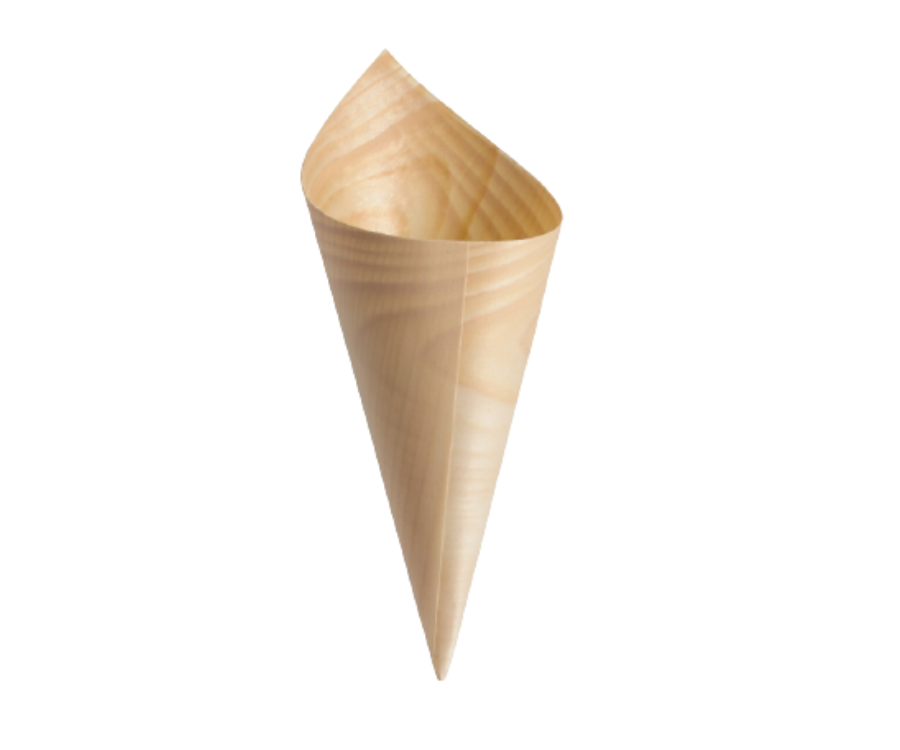 TableCraft Bamboo Large Serving Cone (50 per pack)(7.5x9x18cm/140ml)