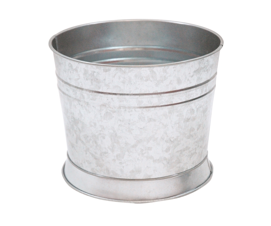 TableCraft Round Beverage Tub, Galvanised Steel(24cm dia x19.5cm/6.6 L)