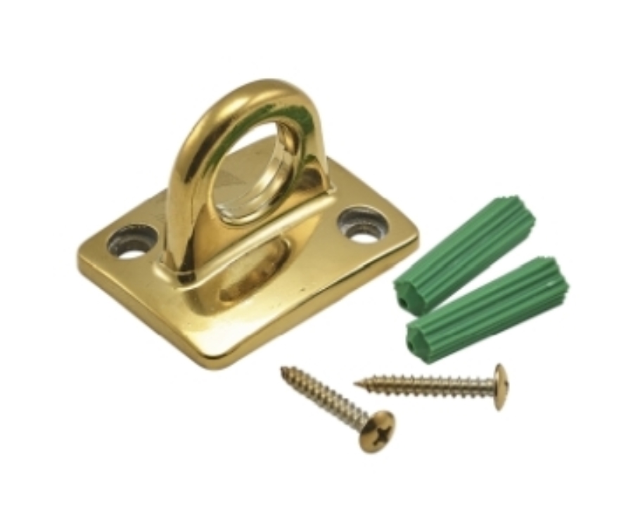 Genware Brass Plated Wall Attachment For Barrier Rope