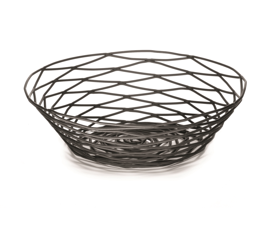 TableCraft Artisan Collectionâ„¢ Round Black Basket(15.2cm dia)