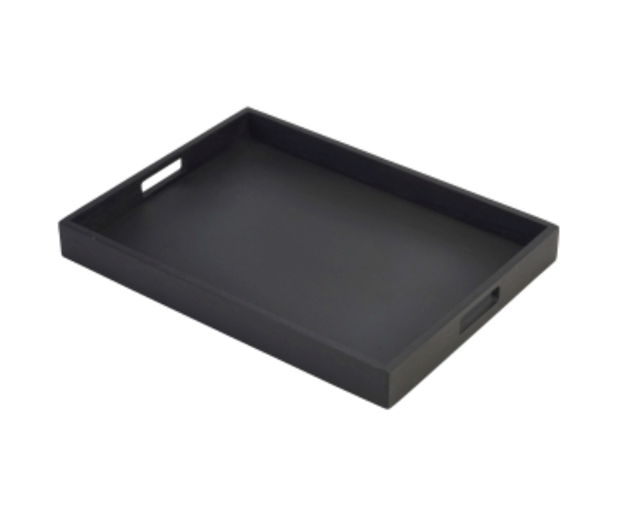 Genware Solid Black Butlers Tray 44 x 32 x 4.5cm