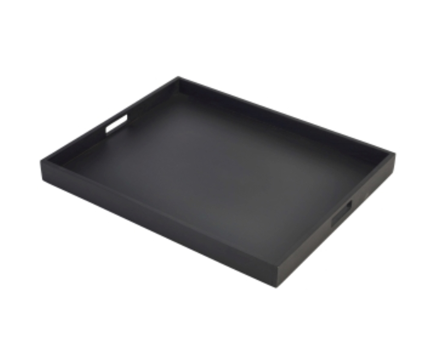 Genware Solid Black Butlers Tray 53.5 x 42.5 x 4.5cm