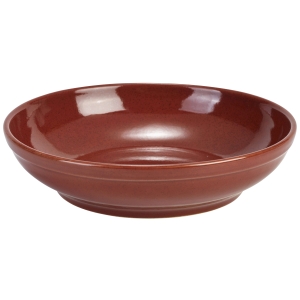 Genware Terra Stoneware Rustic Red Coupe Bowl 23cm(Pack of 6)
