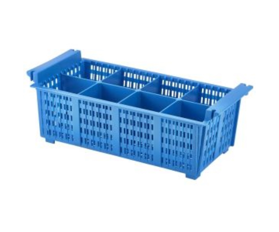 Genware 8 Compartment Cutlery Basket (Blue)430X210X155mm