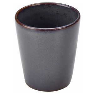 Genware Terra Stoneware Rustic Blue Conical Cup 10cm(Pack of 6)