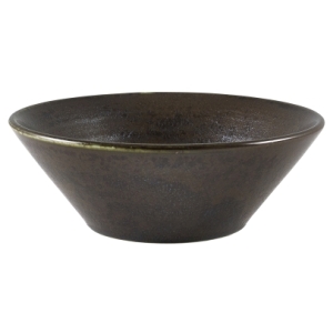 Genware Terra Porcelain Black Conical Bowl 14cm(Pack of 6)