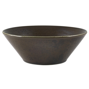 Genware Terra Porcelain Black Conical Bowl 16cm(Pack of 6)