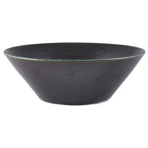 Genware Terra Porcelain Black Conical Bowl 19.5cm(Pack of 6)