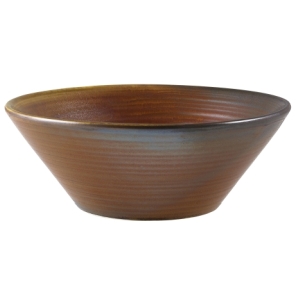 Genware Terra Porcelain Rustic Copper Conical Bowl 16cm(Pack of 6)