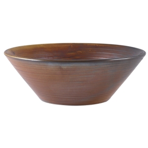 Genware Terra Porcelain Rustic Copper Conical Bowl 19.5cm(Pack of 6)