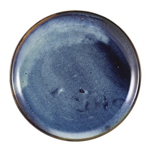 Genware Terra Porcelain Aqua Blue Coupe Plate 24cm(Pack of 6)