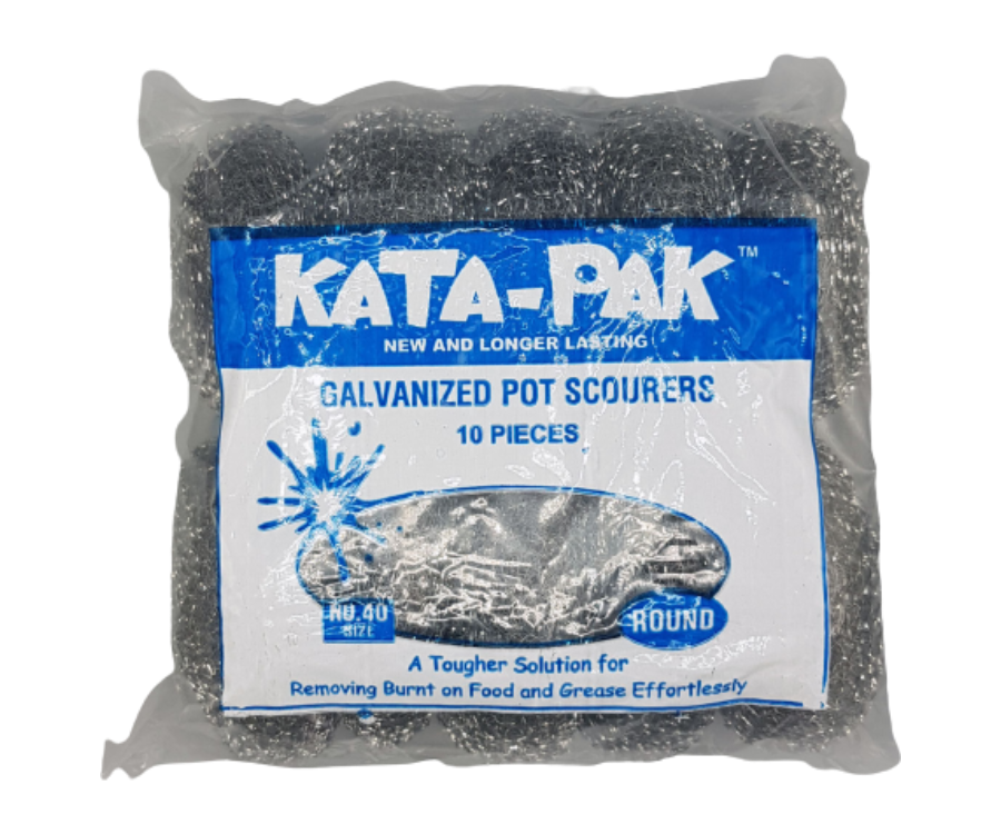 Kata-Pak W40 Galavanized Pot Scourers 36g (Pack of 10)