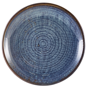 Genware Terra Porcelain Aqua Blue Deep Coupe Plate 25cm(Pack of 6)