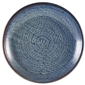 Genware Terra Porcelain Aqua Blue Deep Coupe Plate 28cm(Pack of 6)