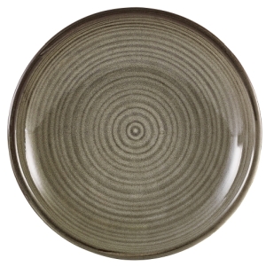 Genware Terra Porcelain Grey Deep Coupe Plate 21cm(Pack of 6)