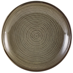 Genware Terra Porcelain Grey Deep Coupe Plate 28cm(Pack of 6)