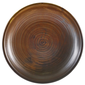 Genware Terra Porcelain Rustic Copper Deep Coupe Plate 21cm(Pack of 6)