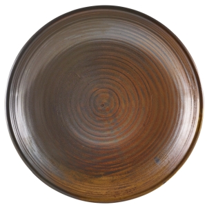 Genware Terra Porcelain Rustic Copper Deep Coupe Plate 25cm(Pack of 6)