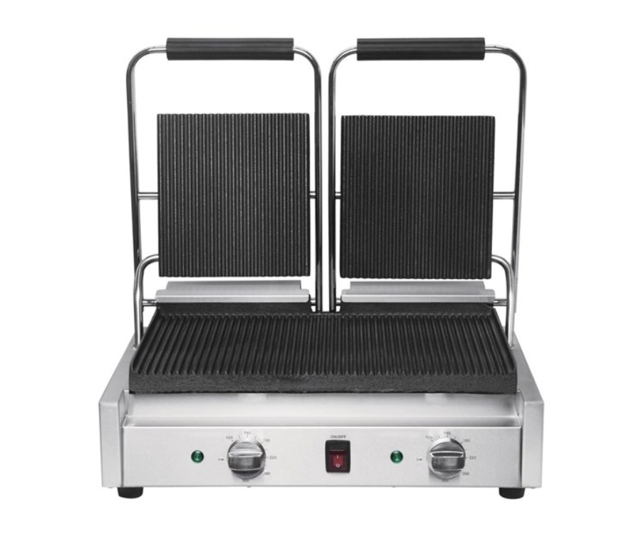 Buffalo Bistro Double Ribbed Contact Grill