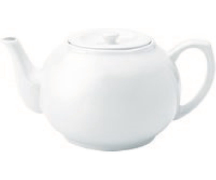 Utopia Pure White Teapot 42oz (120cl) (Pack of 6)