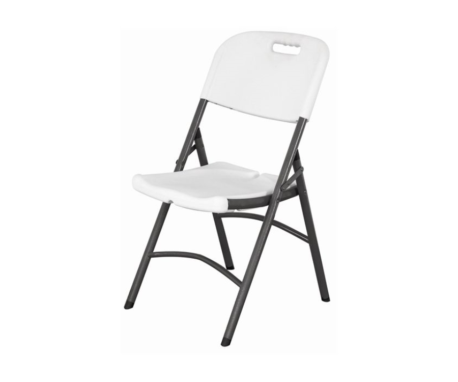 Genware Folding Utility Chair White HDPE