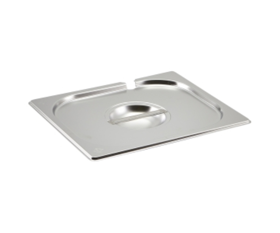 Genware Stainless Steel Gastronorm Pan Notched Lid 1/2