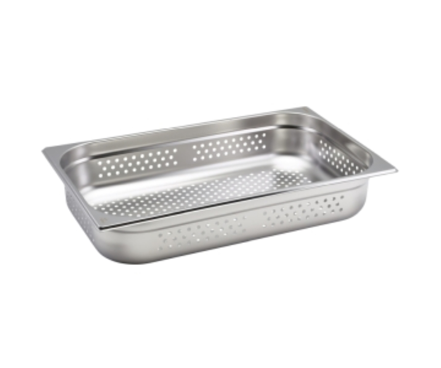 Genware Perforated Stainless Steel Gastronorm Pan 1/1 - 100mm Deep