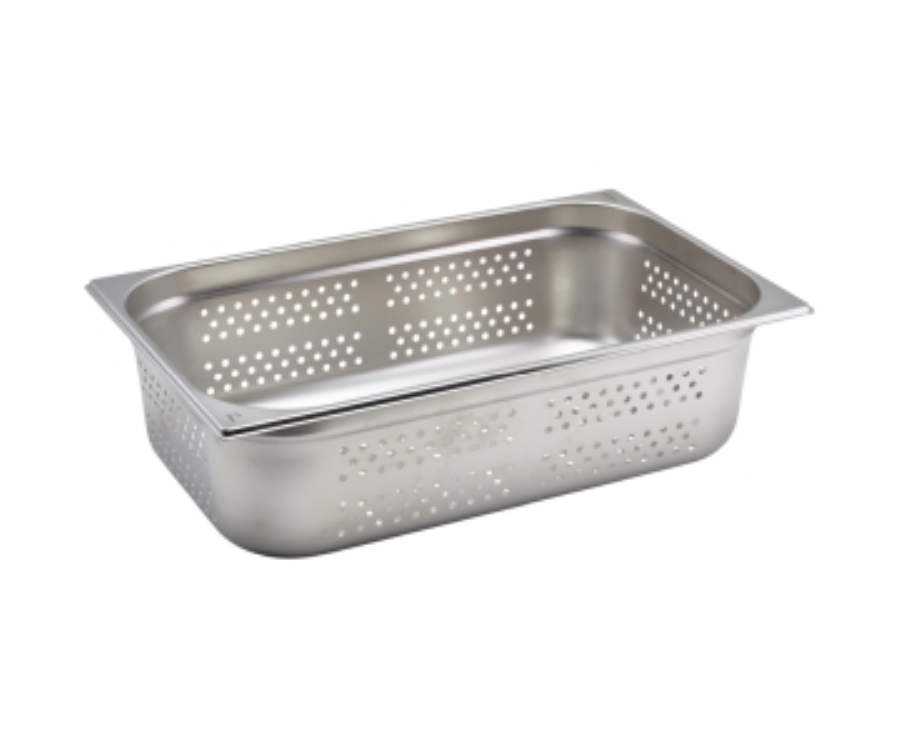 Genware Perforated Stainless Steel Gastronorm Pan 1/1 - 150mm Deep