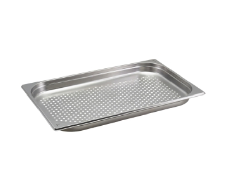 Genware Perforated Stainless Steel Gastronorm Pan 1/1 - 40mm Deep