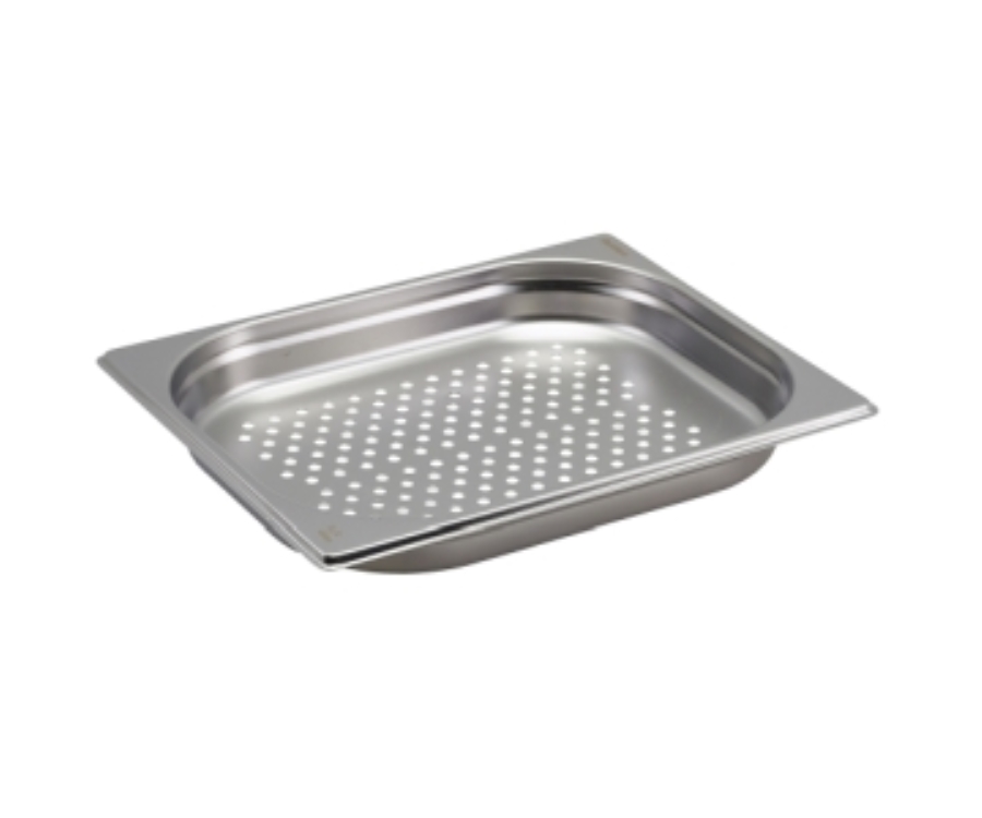 Genware Perforated Stainless Steel Gastronorm Pan 1/2 - 40mm Deep