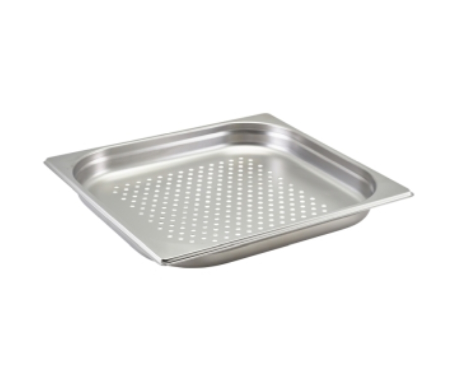 GenWare Perforated Stainless Steel Gastronorm Pan 2/3 - 40mm Deep