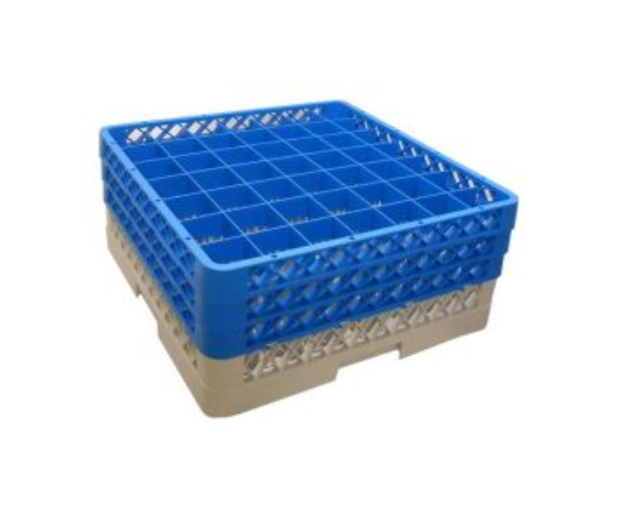 Genware 49 Compartment Glass Rack With 3 Extenders