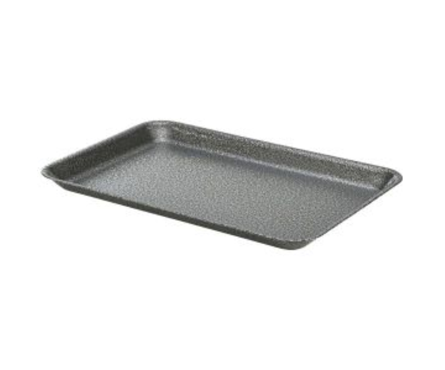 Genware Galvanised Steel Tray 31.5x21.5x2cm Hammered Silver