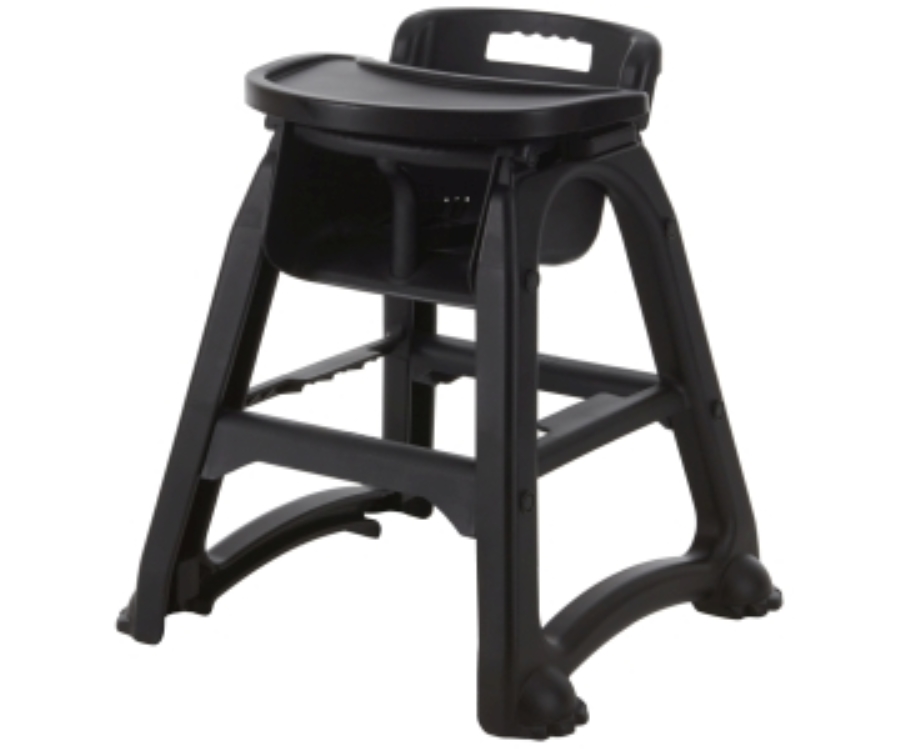 GenWare Black PP Stackable High Chair