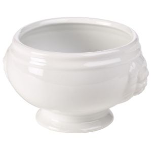 Genware Porcelain Lion Head Soup Bowl 40cl/14oz(Pack of 6)