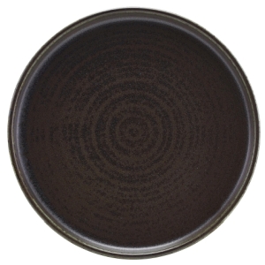 Genware Terra Porcelain Black Low Presentation Plate 21cm(Pack of 6)