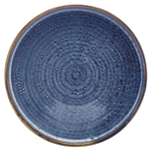 Genware Terra Porcelain Aqua Blue Low Presentation Plate 21cm(Pack of 6)