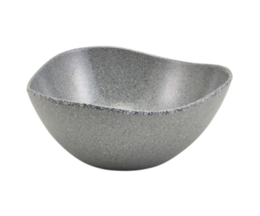 Genware Grey Granite Melamine Triangular Buffet Bowl 25cm