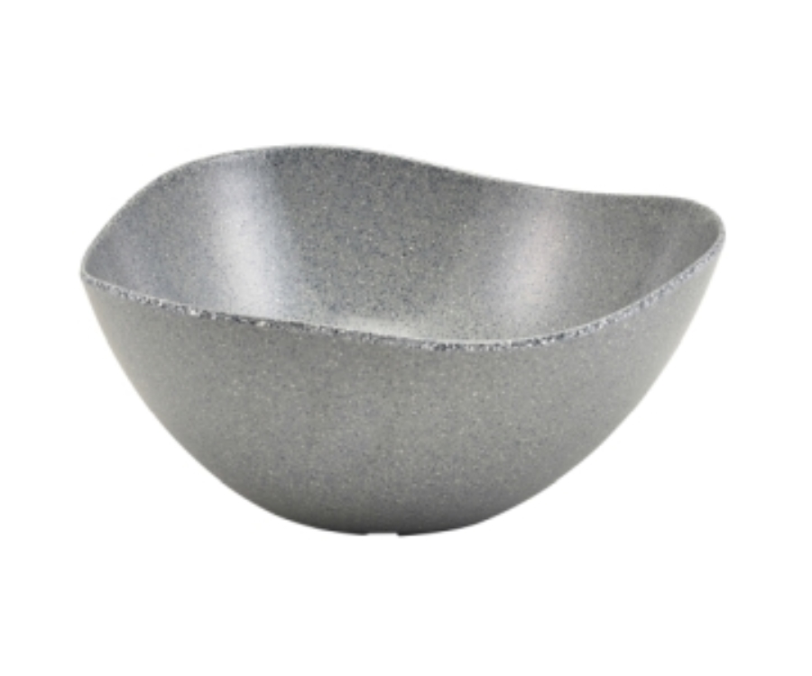 Genware Grey Granite Melamine Triangular Buffet Bowl 28cm