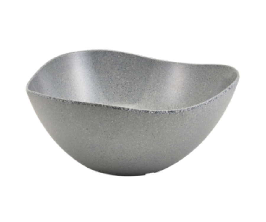 Genware Grey Granite Melamine Triangular Buffet Bowl 35cm